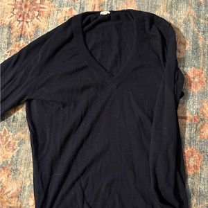 J. Crew Navy V-Neck Sweater